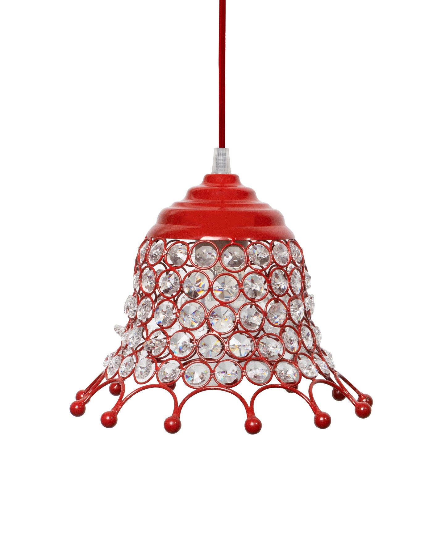 Glossy Hanging crystal pendant light, Adjustable Pendant Light Fixture for Kitchen Dinning Room Bedroom