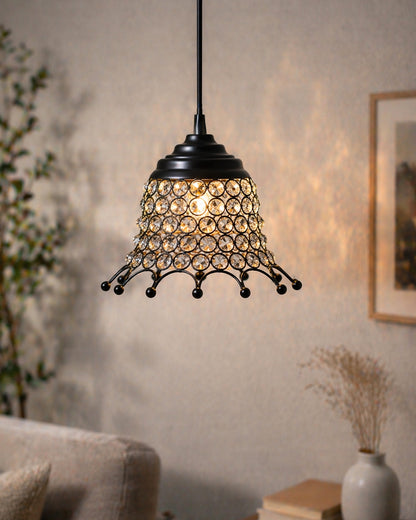 Glossy Hanging crystal pendant light, Adjustable Pendant Light Fixture for Kitchen Dinning Room Bedroom