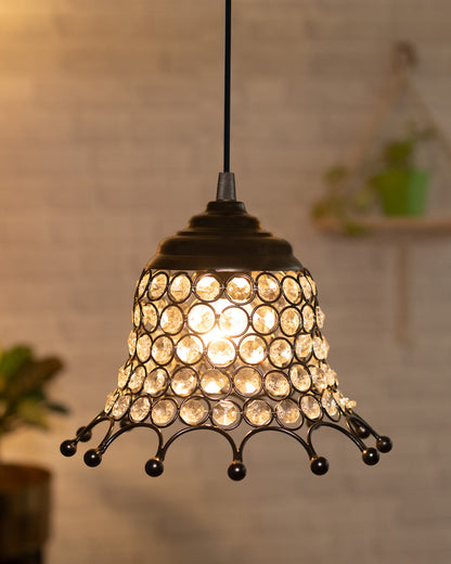 Glossy Hanging crystal pendant light, Adjustable Pendant Light Fixture for Kitchen Dinning Room Bedroom