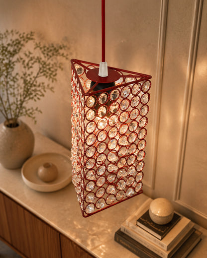 Glossy Hanging crystal Chandelier Vintage Industrial Vintage Pendant Ceiling Light