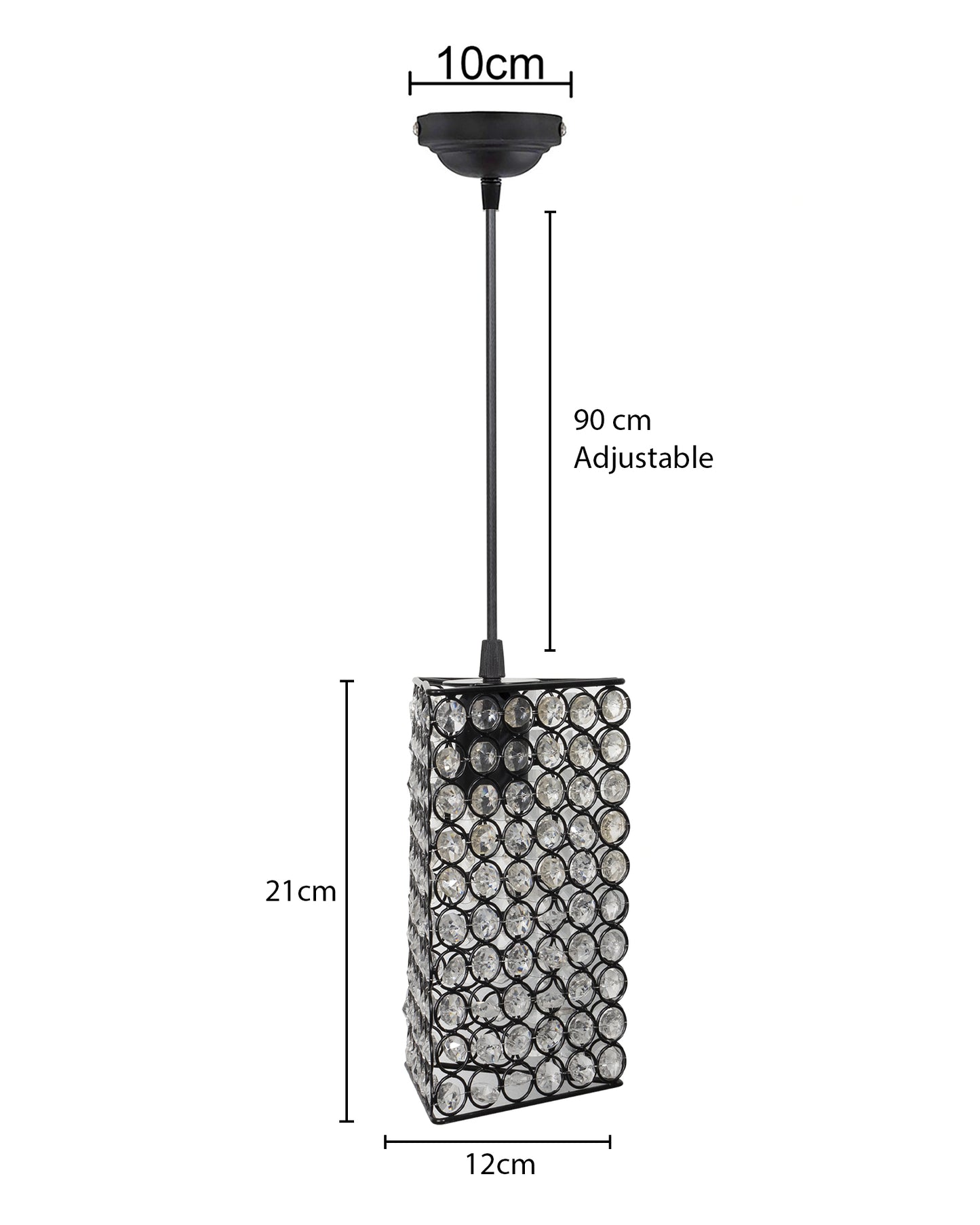 Glossy Hanging crystal Chandelier Vintage Industrial Vintage Pendant Ceiling Light