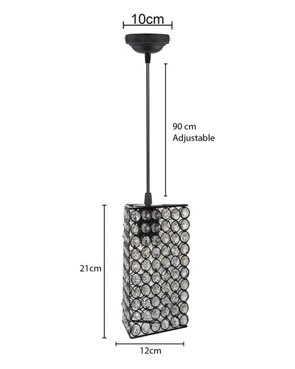 Glossy Hanging crystal Chandelier Vintage Industrial Vintage Pendant Ceiling Light