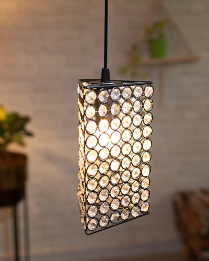 Glossy Hanging crystal Chandelier Vintage Industrial Vintage Pendant Ceiling Light