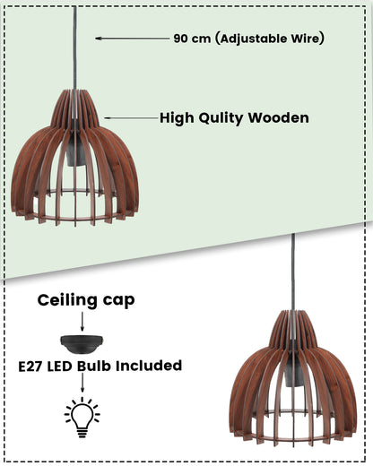 Wood Pendant Light, Mid Century Modern, Handmade, Ceiling Lamp, Chandelier Lighting, Industrial Lamp, Wooden Lamp, Lampshade Ceiling, Tulip