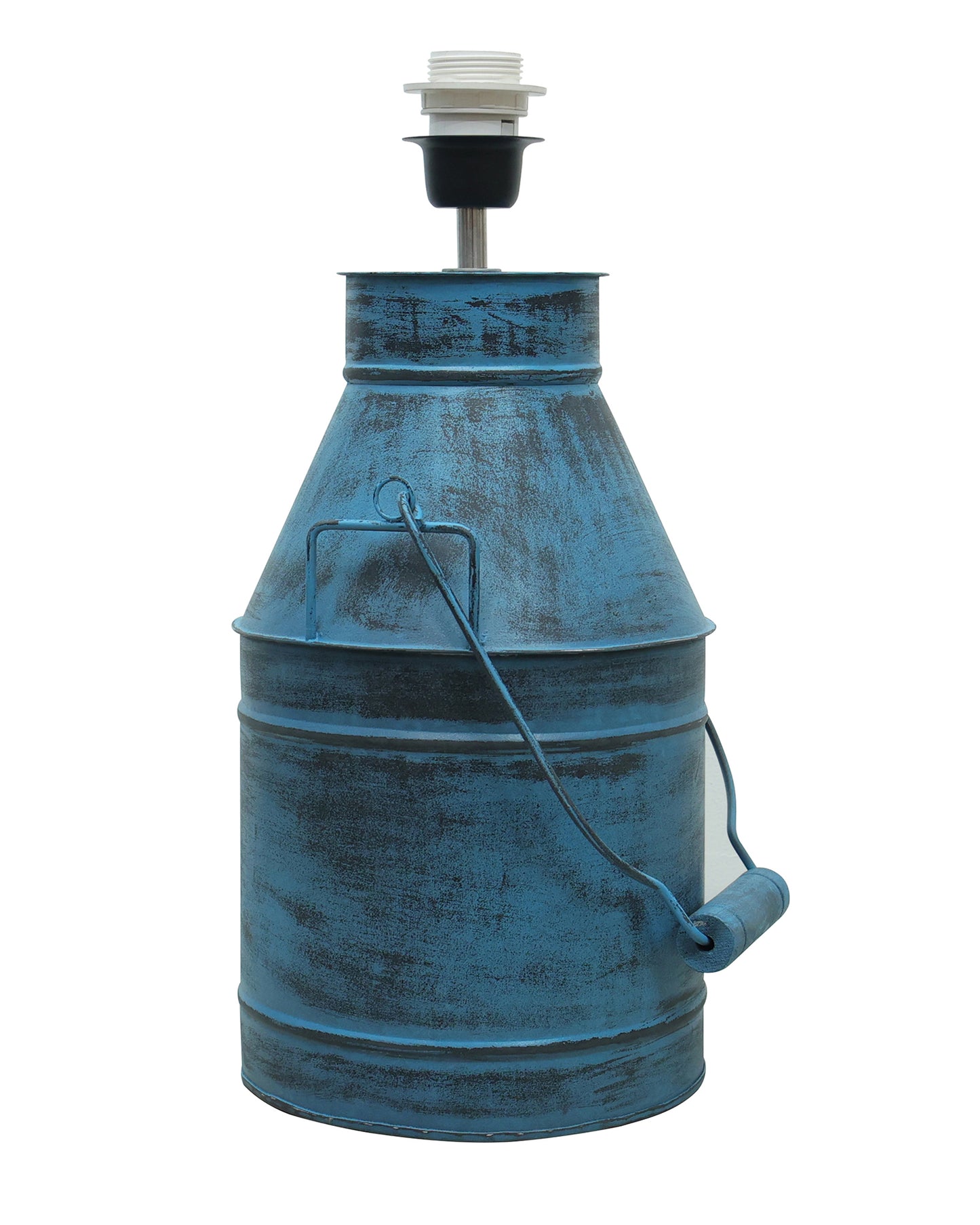 Rustic Milk Churn Can Table Lamp with cone shade, Rustic Algae