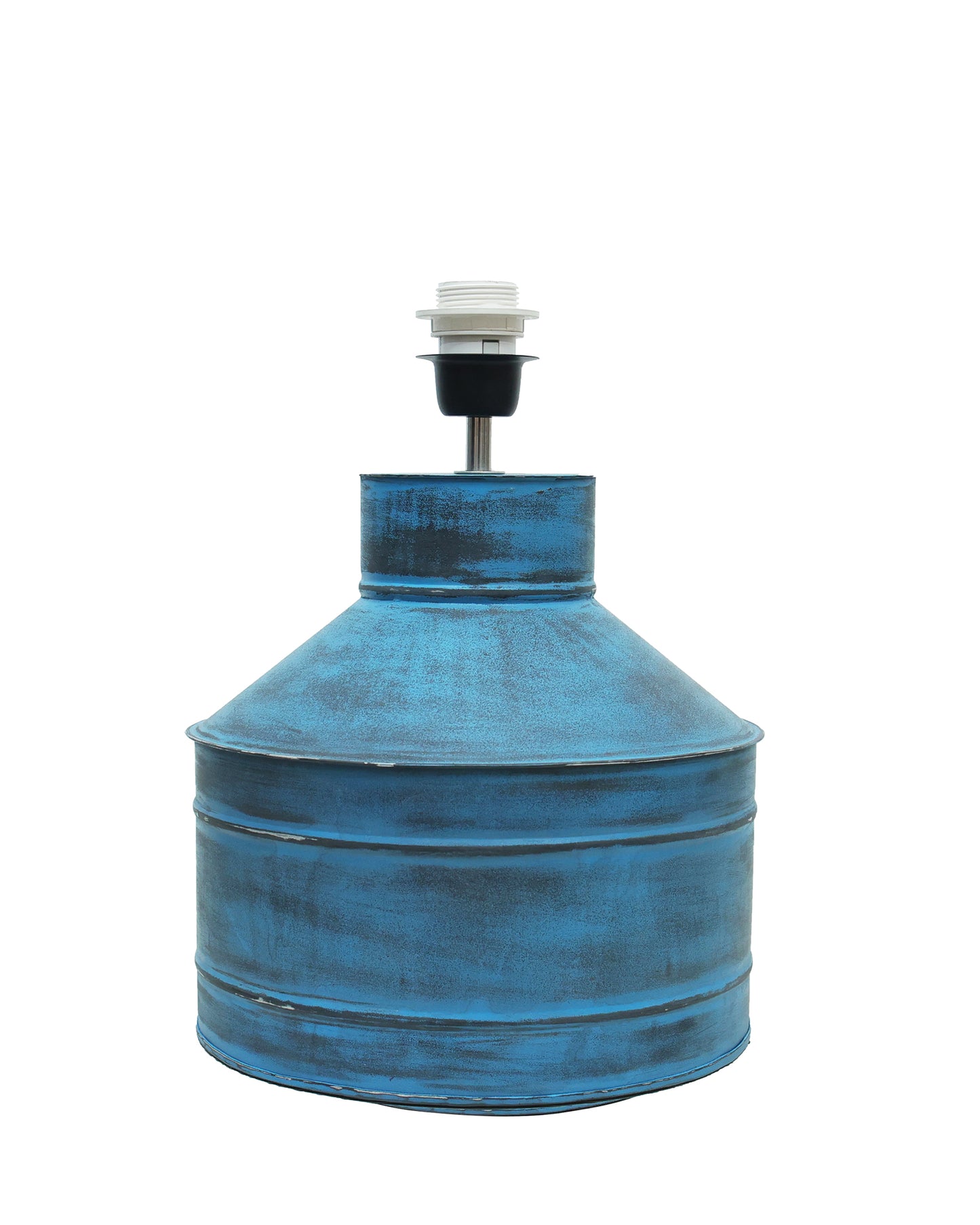 Rustic Milk Gagar Table Lamp with drum shade, Rustic Algae