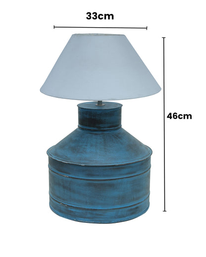 Rustic Milk Gagar Table Lamp with cone shade, Rustic Algae