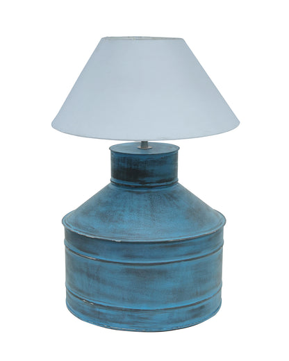 Rustic Milk Gagar Table Lamp with cone shade, Rustic Algae