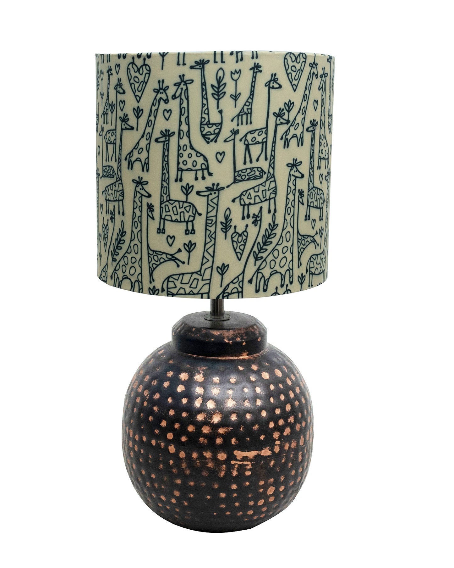 Ginger Jar Antique Table Lamp Hammered Oil-Rubbed Bronze Metal for Living Room Family Bedroom