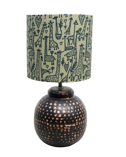 Ginger Jar Antique Table Lamp Hammered Oil-Rubbed Bronze Metal for Living Room Family Bedroom