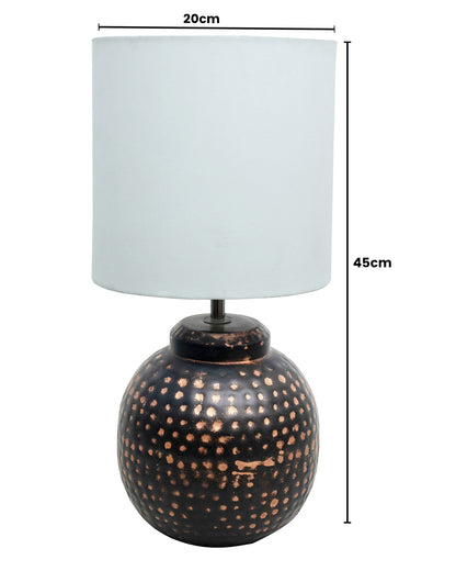Ginger Jar Antique Table Lamp Hammered Oil-Rubbed Bronze Metal for Living Room Family Bedroom