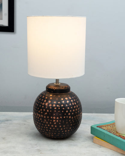 Ginger Jar Antique Table Lamp Hammered Oil-Rubbed Bronze Metal for Living Room Family Bedroom