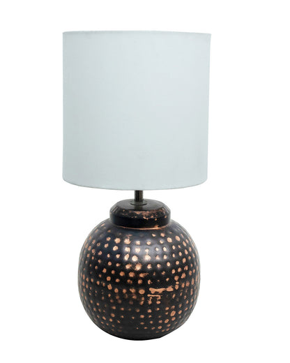 Ginger Jar Antique Table Lamp Hammered Oil-Rubbed Bronze Metal for Living Room Family Bedroom