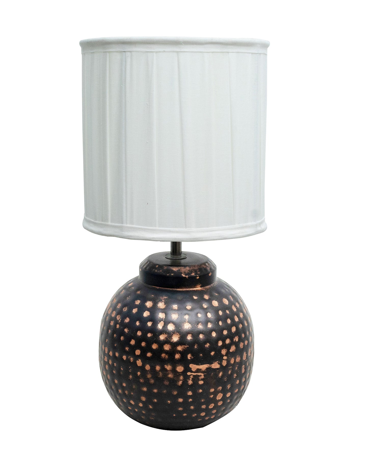 Ginger Jar Antique Table Lamp Hammered Oil-Rubbed Bronze Metal for Living Room Family Bedroom