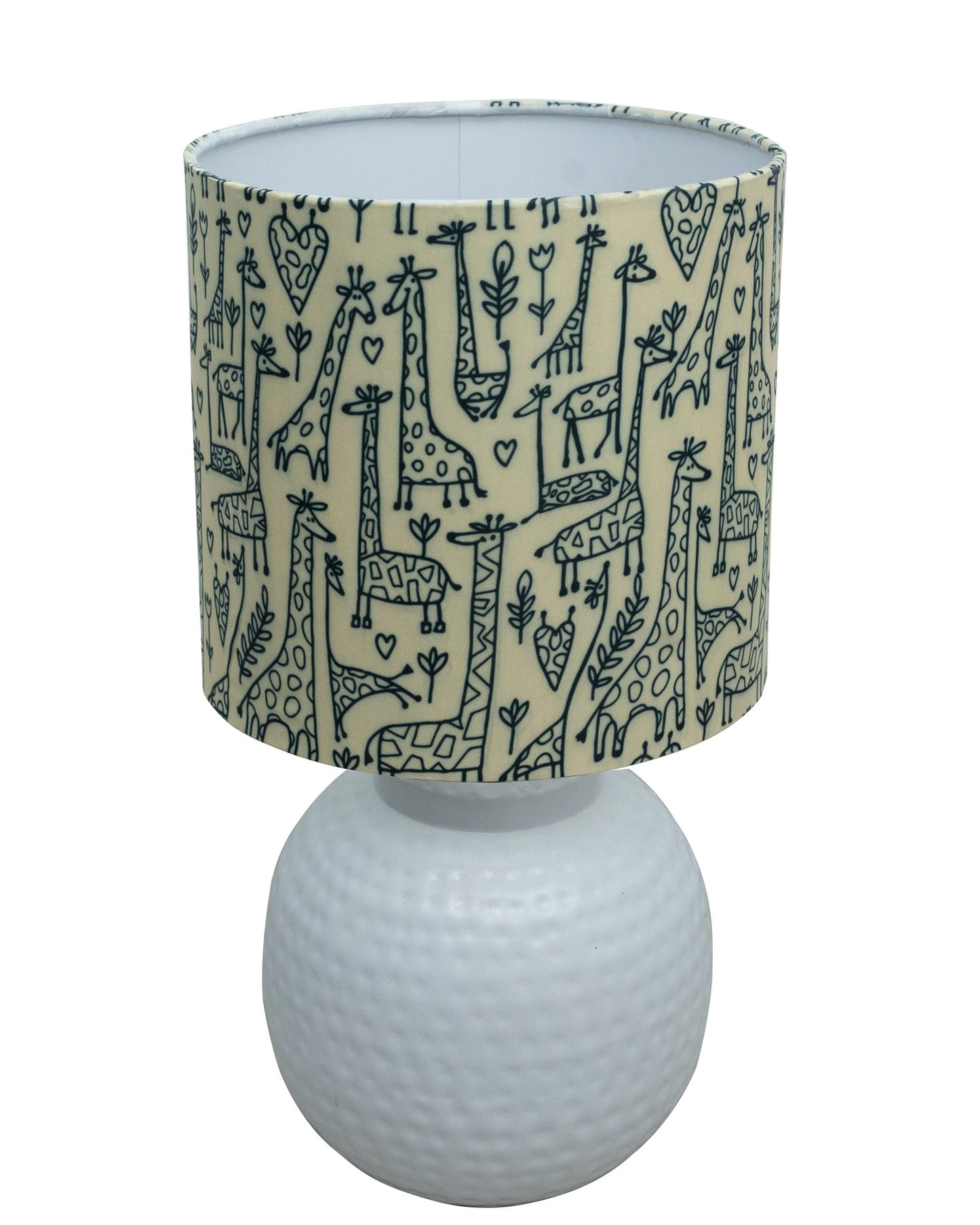 Ginger Jar Antique Table Lamp Hammered Matt White Metal for Living Room Family Bedroom
