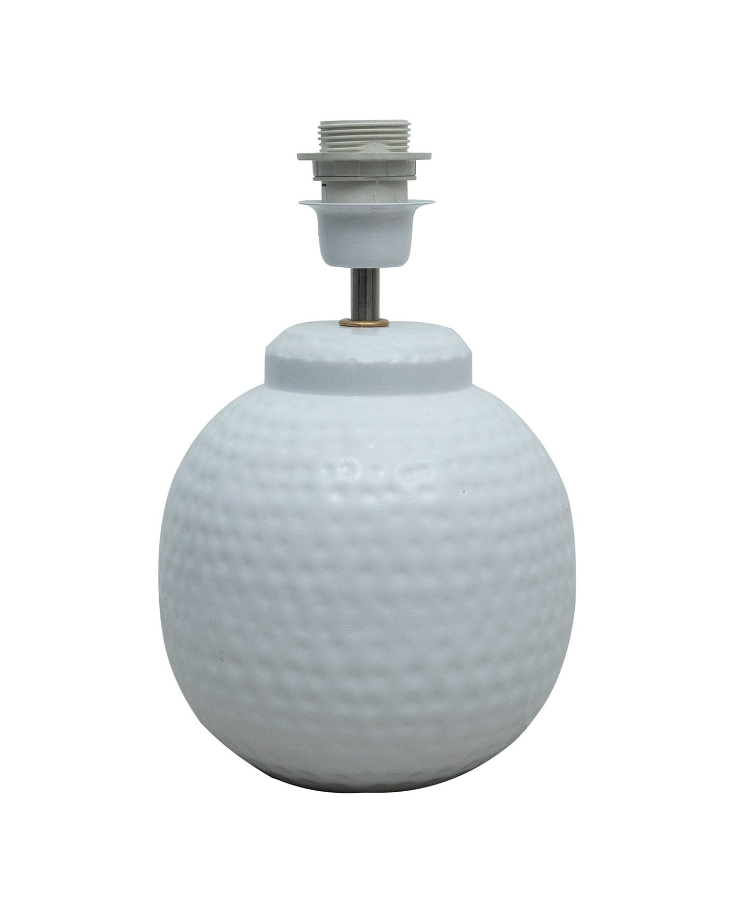 Ginger Jar Antique Table Lamp Hammered Matt White Metal for Living Room Family Bedroom
