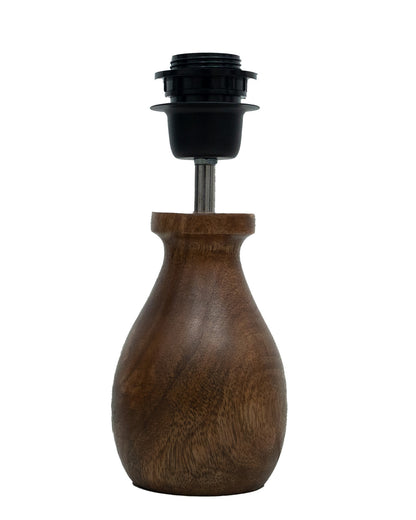 Dovel Pot Modern Table Lamp, Wooden Base Modern Fabric Lampshade for Home Office Cafe Restaurant, Dovel Pot