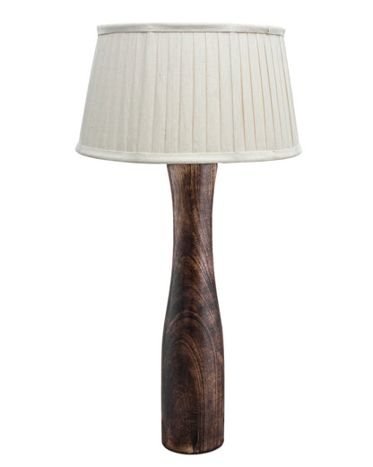 Antique Solid Timber Turned table lamp with Empire Pleated Shade