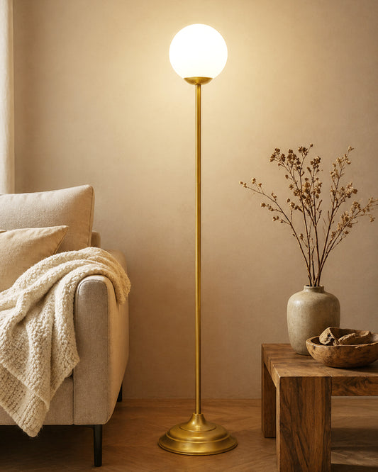 Homesake® Floor Lamp Standing Lamp | On/Off Foot Switch | Tall Modern Floor Lamp for Living Room | Bedrooms | Corner Lamp for Living Room | Office | Farmhouse | (Matt Black)