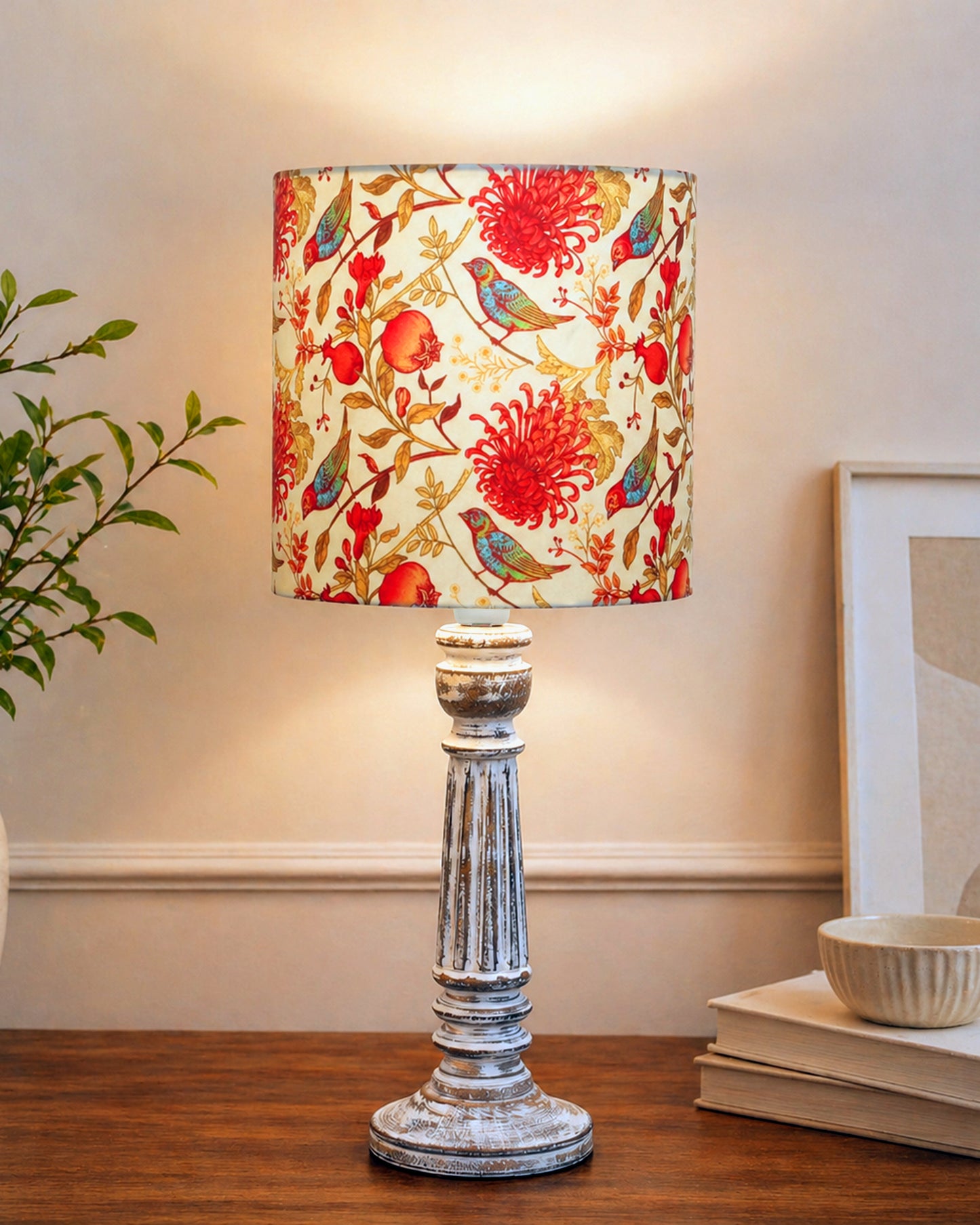 Traditional Country Cottage Table Lamp Antique White Athens Desk Lamp for Bedroom Living Room