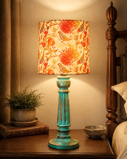 Traditional Country Cottage Table Lamp Antique Algae Athens Desk Lamp for Bedroom Living Room