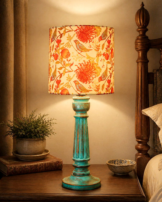 Traditional Country Cottage Table Lamp Antique Algae Athens Desk Lamp for Bedroom Living Room