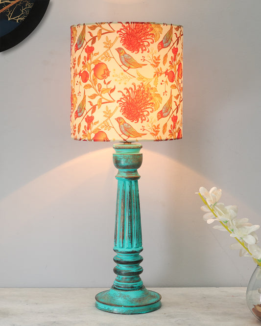 Traditional Country Cottage Table Lamp Antique Algae Athens Desk Lamp for Bedroom Living Room
