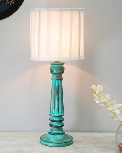 Traditional Country Cottage Table Lamp Antique Algae Athens Desk Lamp for Bedroom Living Room