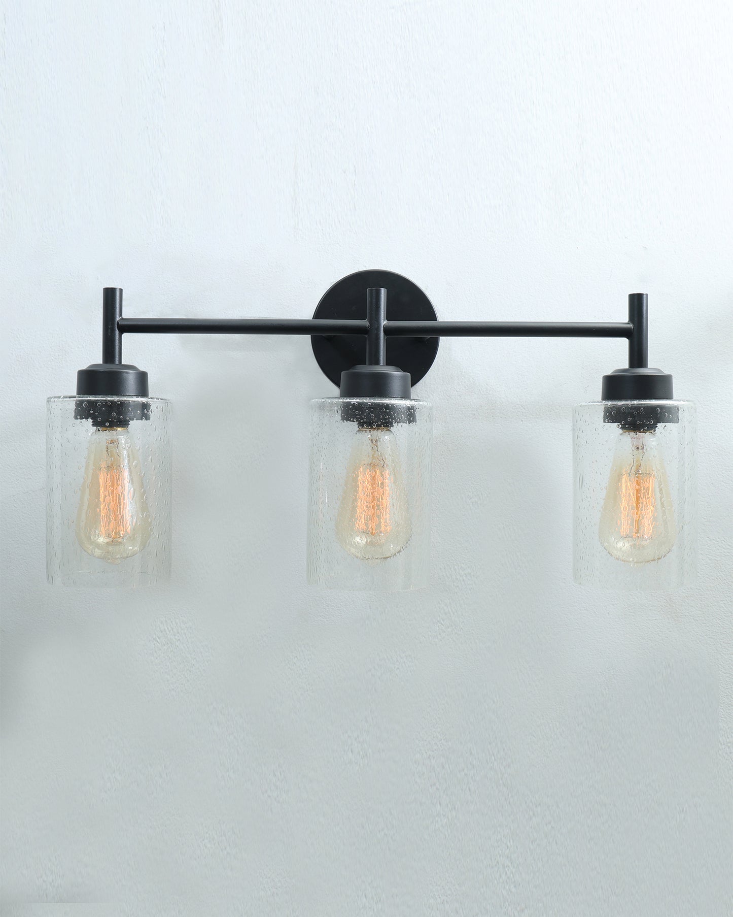 Black Wall Sconce,Modern Bathroom Wall Light Fixtures 3 Light Bathroom Vanity Light, Bathroom Lights Over Mirror, Farmhouse