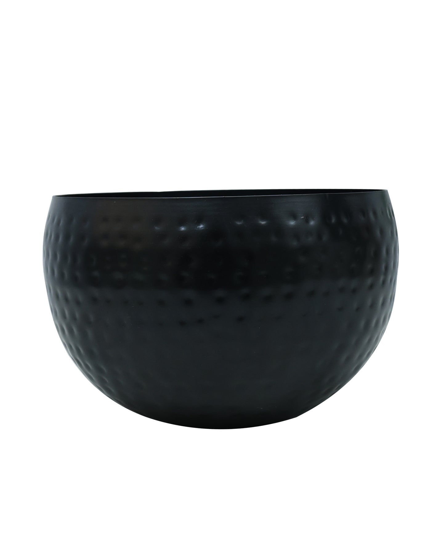 Metal Plant Pot with Hammered Design, Decorative Small Succulent Planter, Bowl