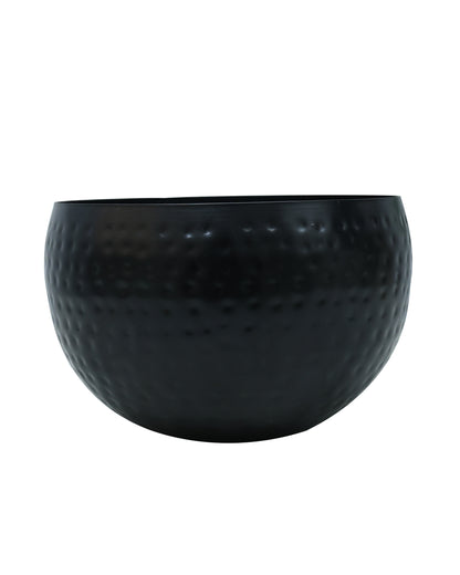 Metal Plant Pot with Hammered Design, Decorative Small Succulent Planter, Bowl