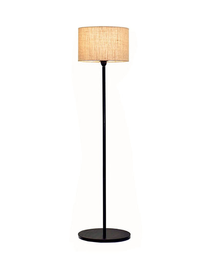 Floor Lamp with Wooden Base