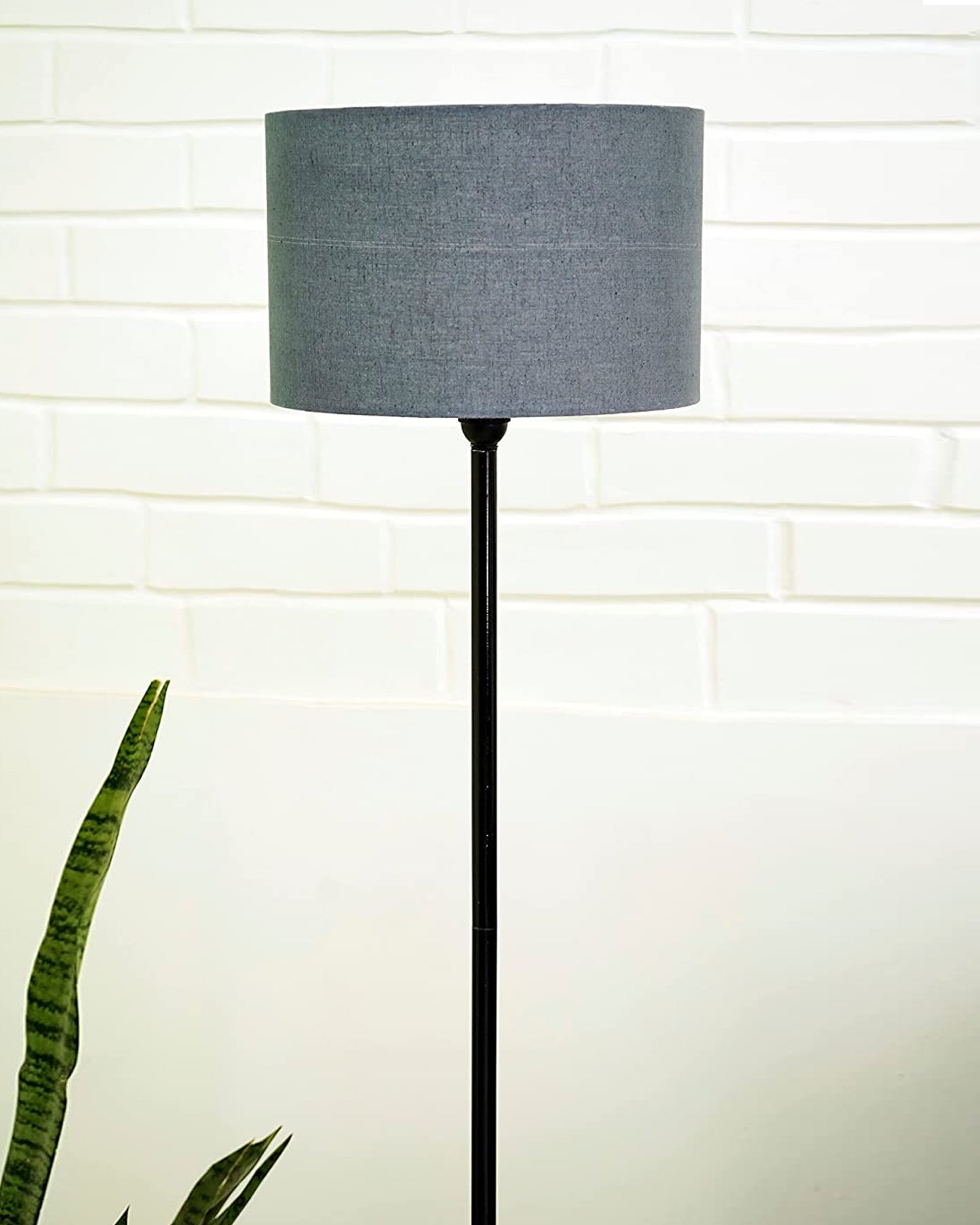 Floor Lamp with Wooden Base