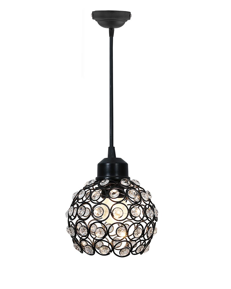 Crystal hanging light, ceiling lamp, Nordic E27 pendant, Dual Crystal Half Globe