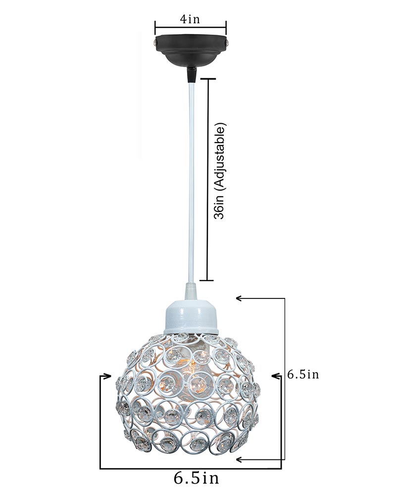 Crystal hanging light, ceiling lamp, Nordic E27 pendant, Dual Crystal Half Globe
