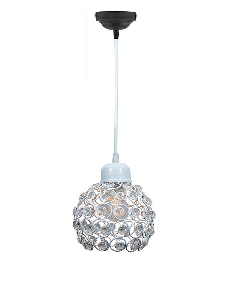 Crystal hanging light, ceiling lamp, Nordic E27 pendant, Dual Crystal Half Globe