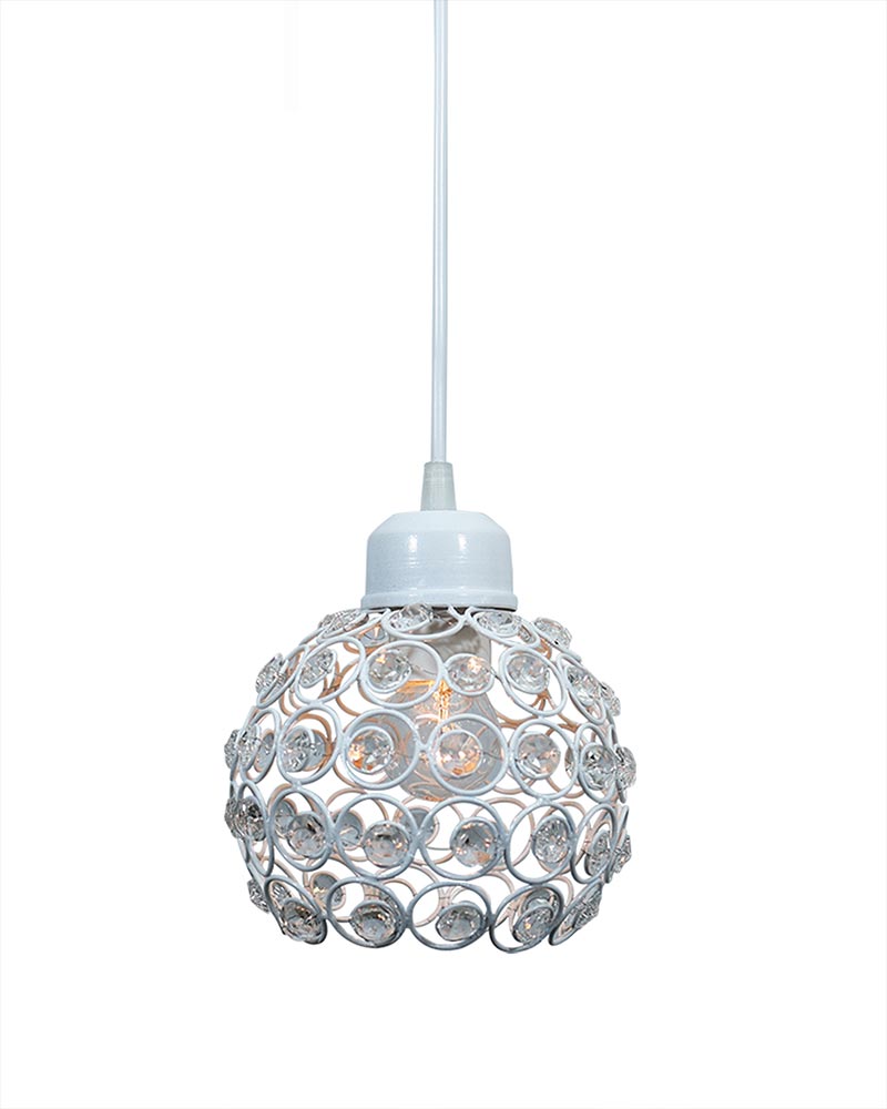 Crystal hanging light, ceiling lamp, Nordic E27 pendant, Dual Crystal Half Globe