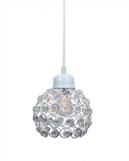 Crystal hanging light, ceiling lamp, Nordic E27 pendant, Dual Crystal Half Globe