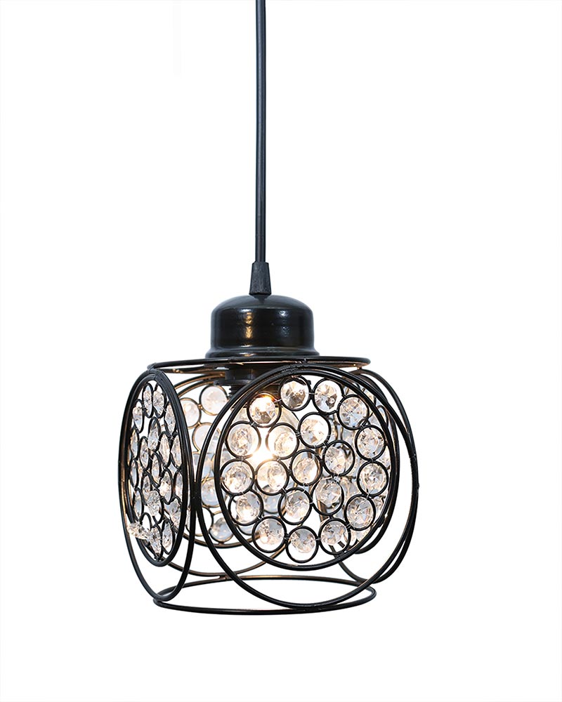 Crystal hanging light, ceiling lamp, Nordic E27 pendant, Ring Cube