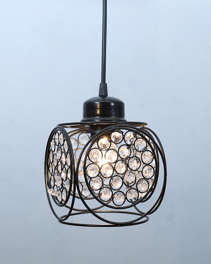 Crystal hanging light, ceiling lamp, Nordic E27 pendant, Ring Cube
