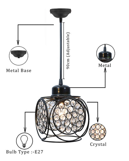 Crystal hanging light, ceiling lamp, Nordic E27 pendant, Ring Cube