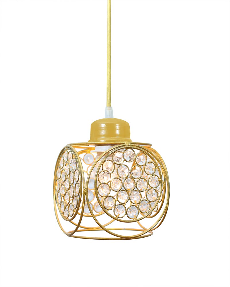 Crystal hanging light, ceiling lamp, Nordic E27 pendant, Ring Cube