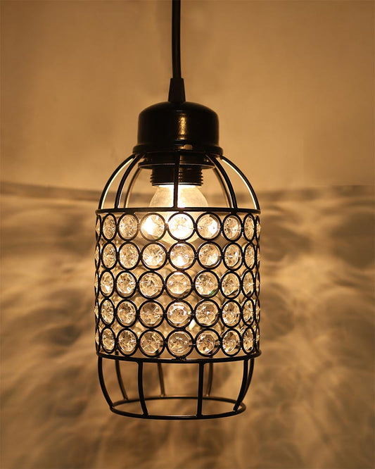 Crystal hanging light, ceiling lamp, Nordic E27 pendant, Half Capsule
