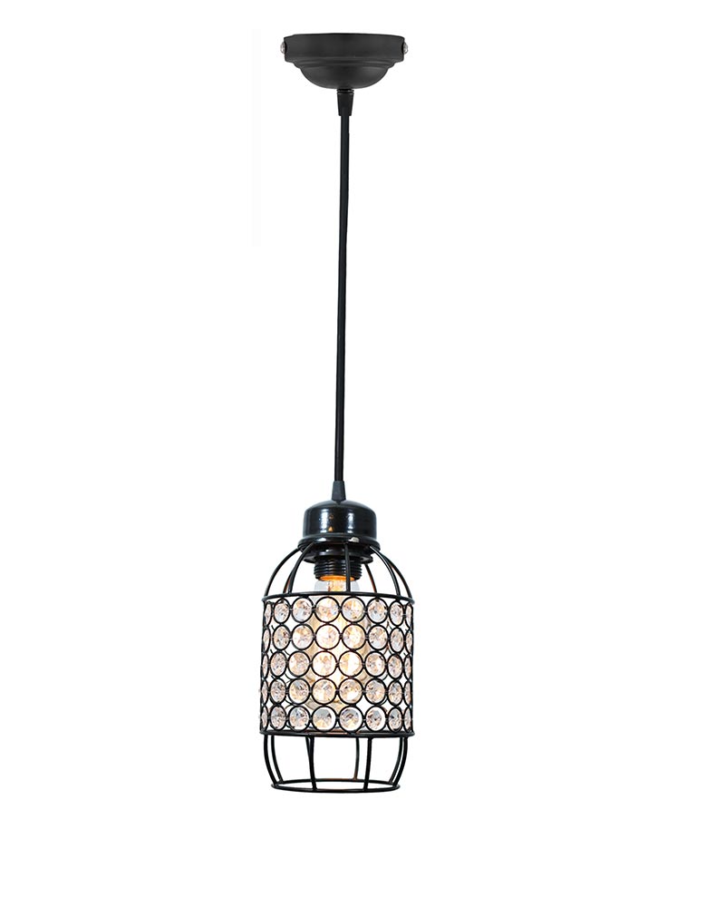 Crystal hanging light, ceiling lamp, Nordic E27 pendant, Half Capsule