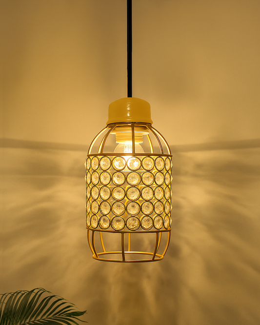 Crystal hanging light, ceiling lamp, Nordic E27 pendant, Half Capsule