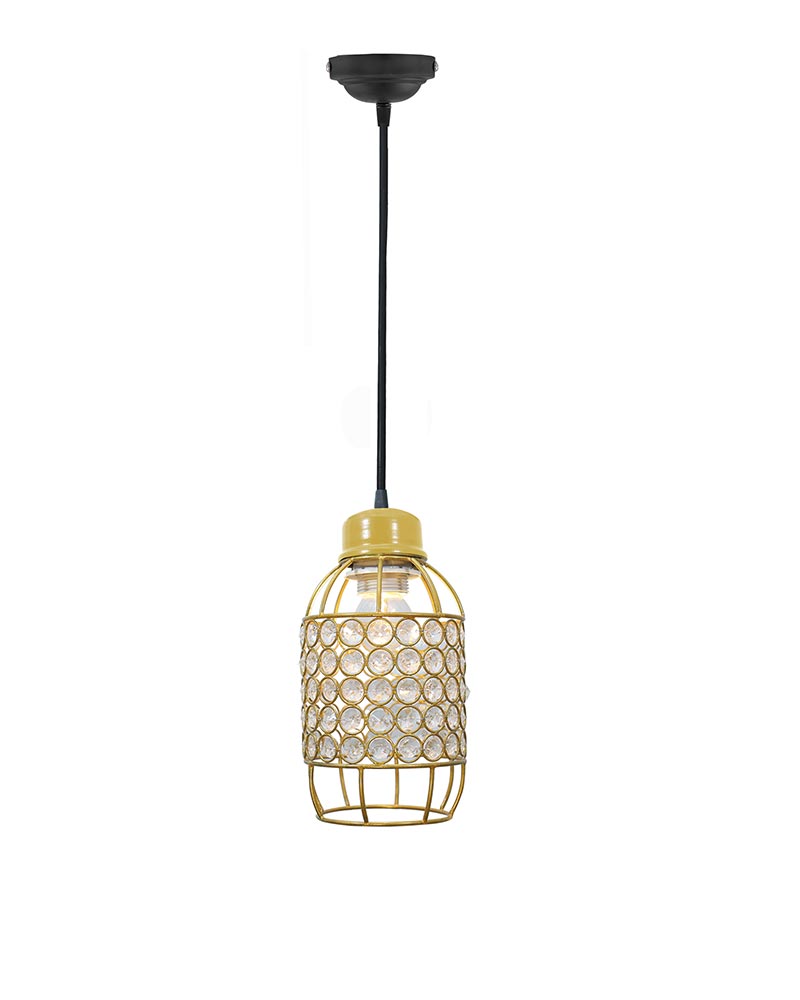 Crystal hanging light, ceiling lamp, Nordic E27 pendant, Half Capsule