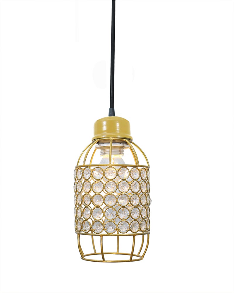 Crystal hanging light, ceiling lamp, Nordic E27 pendant, Half Capsule