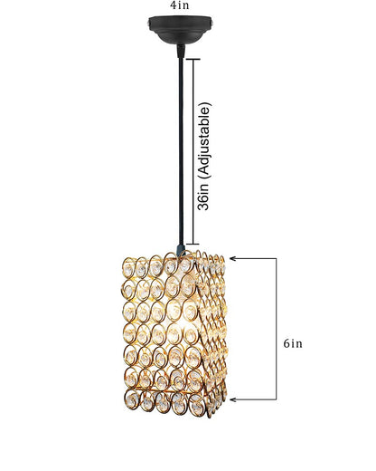 Glossy Golden Crystal hanging light, ceiling lamp, Nordic E27 pendant, Dual Ring Triangle