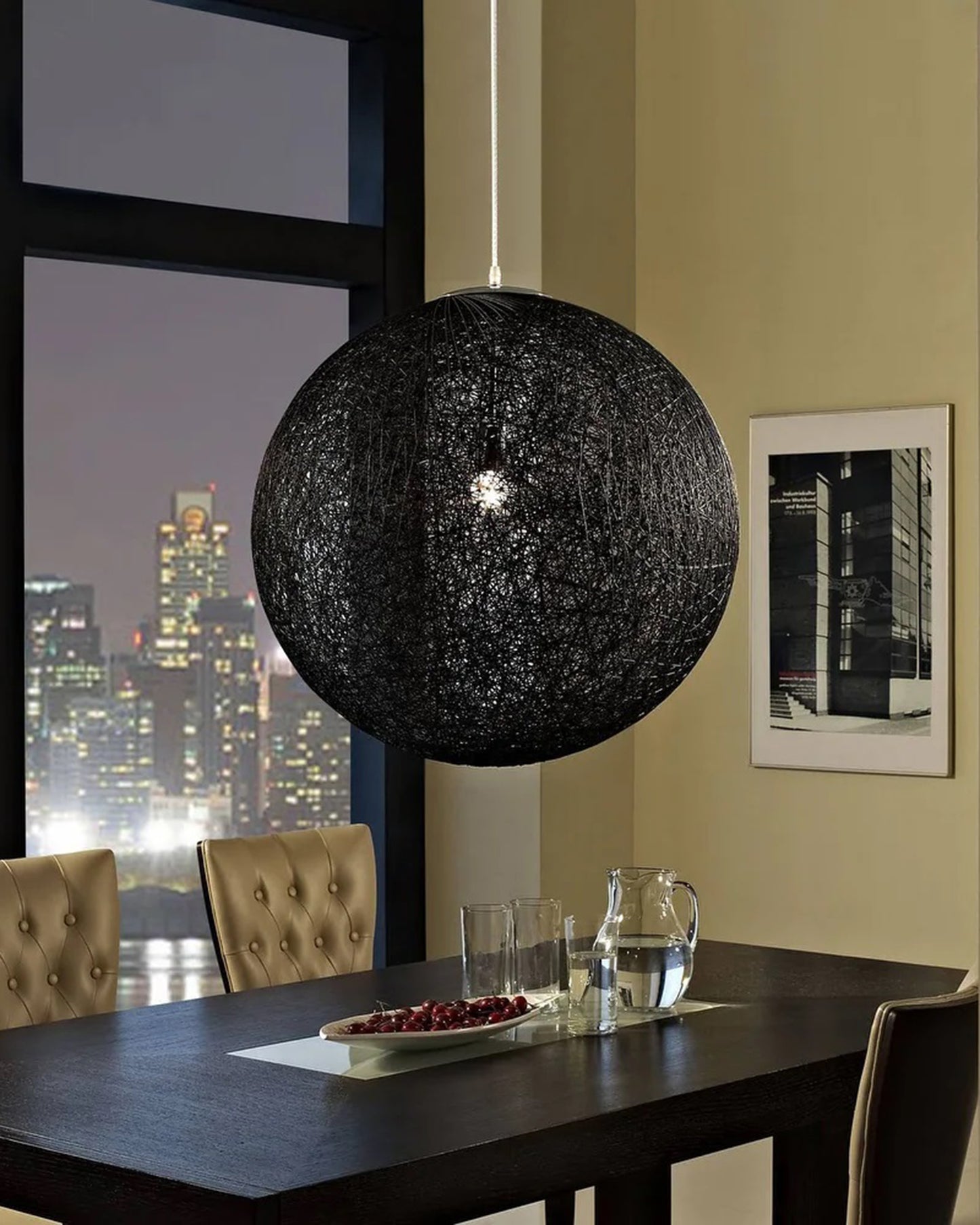Ceiling Pendant Light , Lattice Wicker Rattan Globe Ball Style Lampshade Creative Personality bar, Coffee Shop, Bedroom, Restaurant Home, Blue