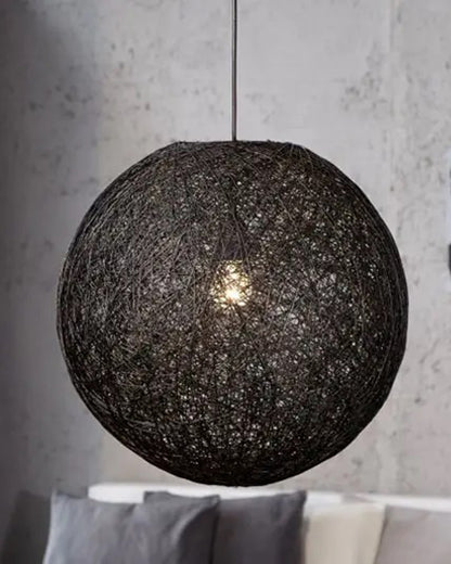 Ceiling Pendant Light , Lattice Wicker Rattan Globe Ball Style Lampshade Creative Personality bar, Coffee Shop, Bedroom, Restaurant Home, Blue